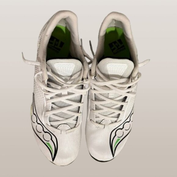 Saucony Kilkenny XC5 Track Spikes Men’s Size [8] White/Green Cross Count - Picture 5 of 5